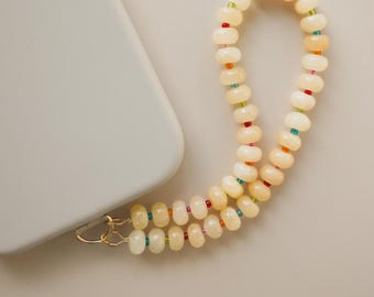 Gelb + Regenbogen Handyanhänger: Universelles Armband fürs Handgelenk