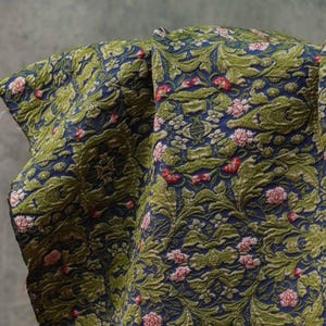 Dark green floral embossed brocade jacquard , custain,upsholstery,dress designer fabric , sold by meter