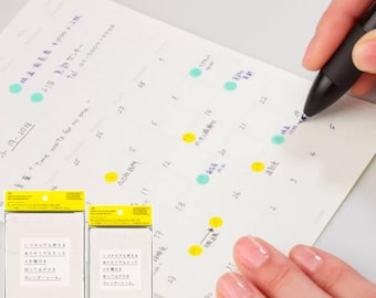 Stickers calendrier Stalogy A5 A6 agenda fabriqués au Japon
