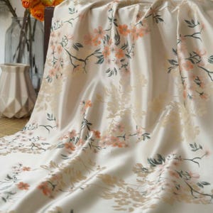 Elegant floral embossed brocade jacquard designer fabric , sold by meter