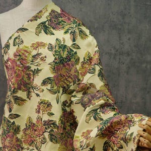 European floral embossed brocade jacquard designer fabric , sold by meter
