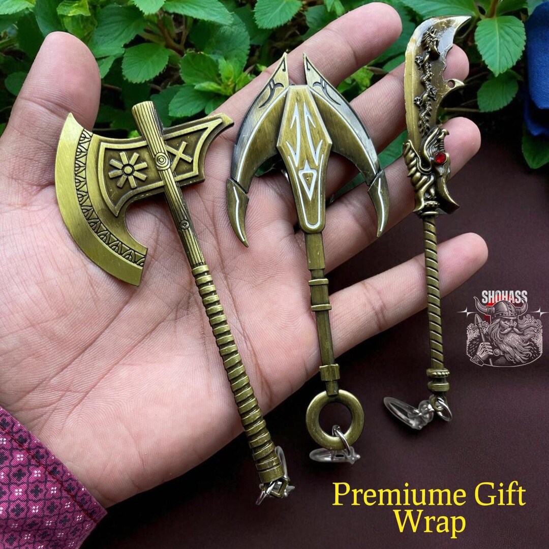 Fantasy Axe Key Chain Collectible Viking Style Axe Keychain – Metal ...