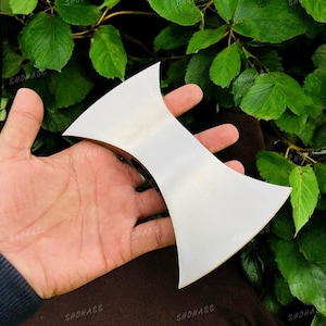 Hand forged Viking axe Head | Forged Axe Head Camping Double Edge Axe head Carbon steel Axe Head Double Headed Handmade Axe Garden Tool