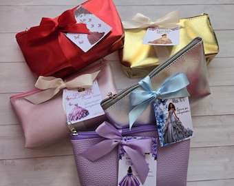 Makeup bags souvenirs for quinceañera Cosmetiqueras favor bags