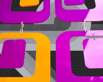 Mobiletto retrò in acrilico: decorazione da parete in stile anni '70 ispirata all'era spaziale (colori personalizzati)