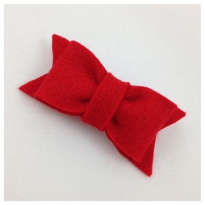 Felt Hair Clip, No Slip, Bows For Girls, Felt Hair Bow, Girl Hair Accessories, Baby Hair Bows, Baby Hair Clips, Red, Darling Red Bow