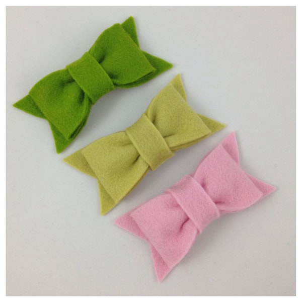 Felt Hair Clips, Garden Bows, Special Hair Bows, Girls Hair Clip, Baby Hair Clips, Felt Bows