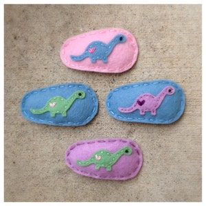 Felt Hair Clip, NO SLIP CLIP, Wool Felt Hair Clip, Felt Hair Bow,  Felt Bows, Girl Bows, Girls Hair Clips, Gift For Girls, Girly Dinosaur