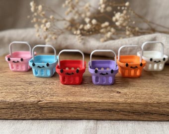 Kawaii Shopping Basket Blind Bag – Collectible Miniature Desk Organizer