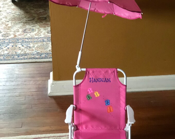 Personalized Toddler Beach Chair & Umbrella for Kids Etsy
