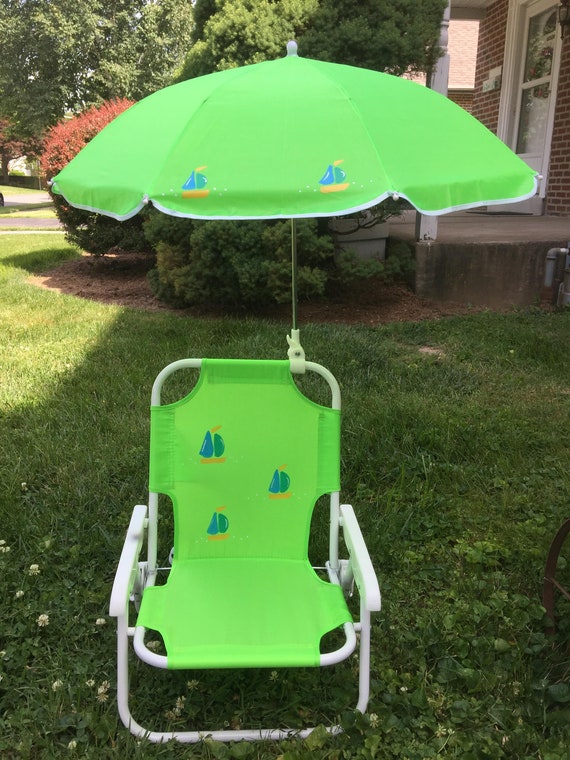 Personalizedtoddler beach chair & umbrella for kids Etsy