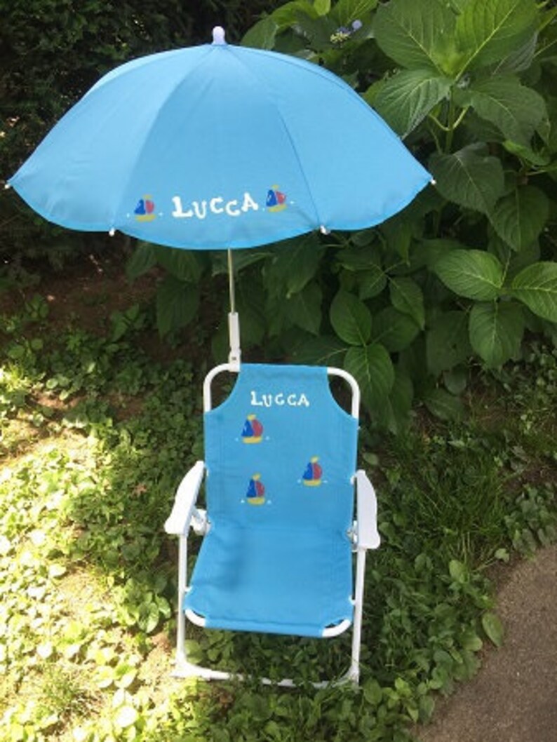 Personalized Toddler Beach Chair Umbrella For Kids