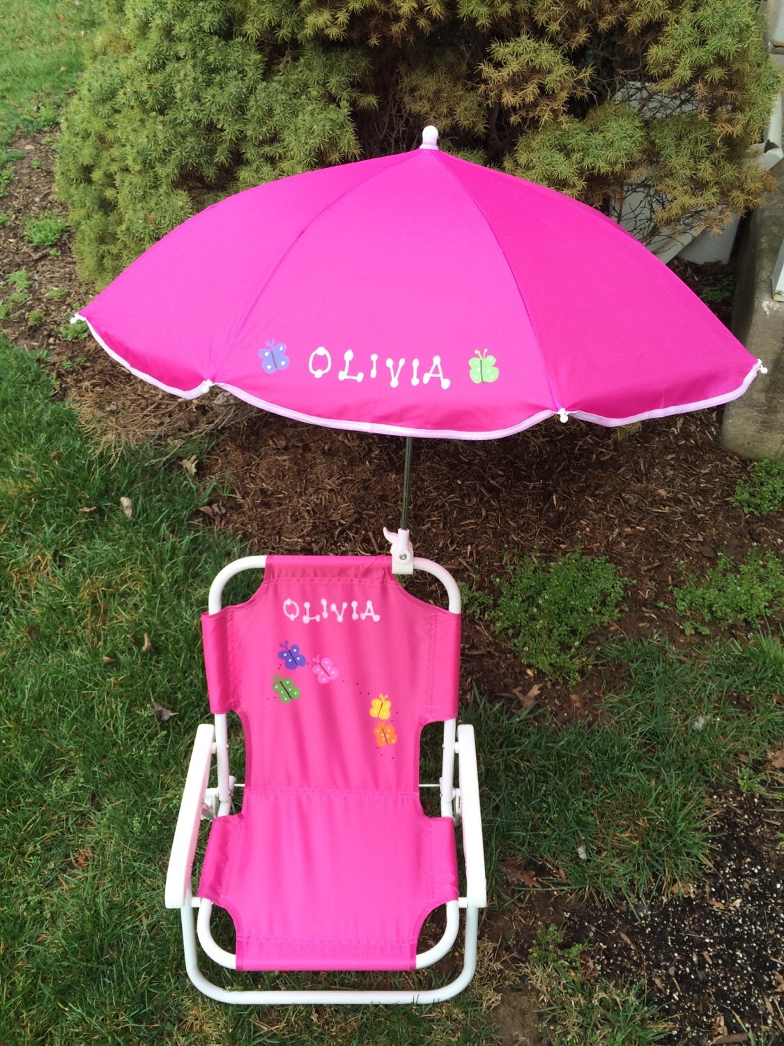 Personalized beach chair & umbrella for kids Etsy