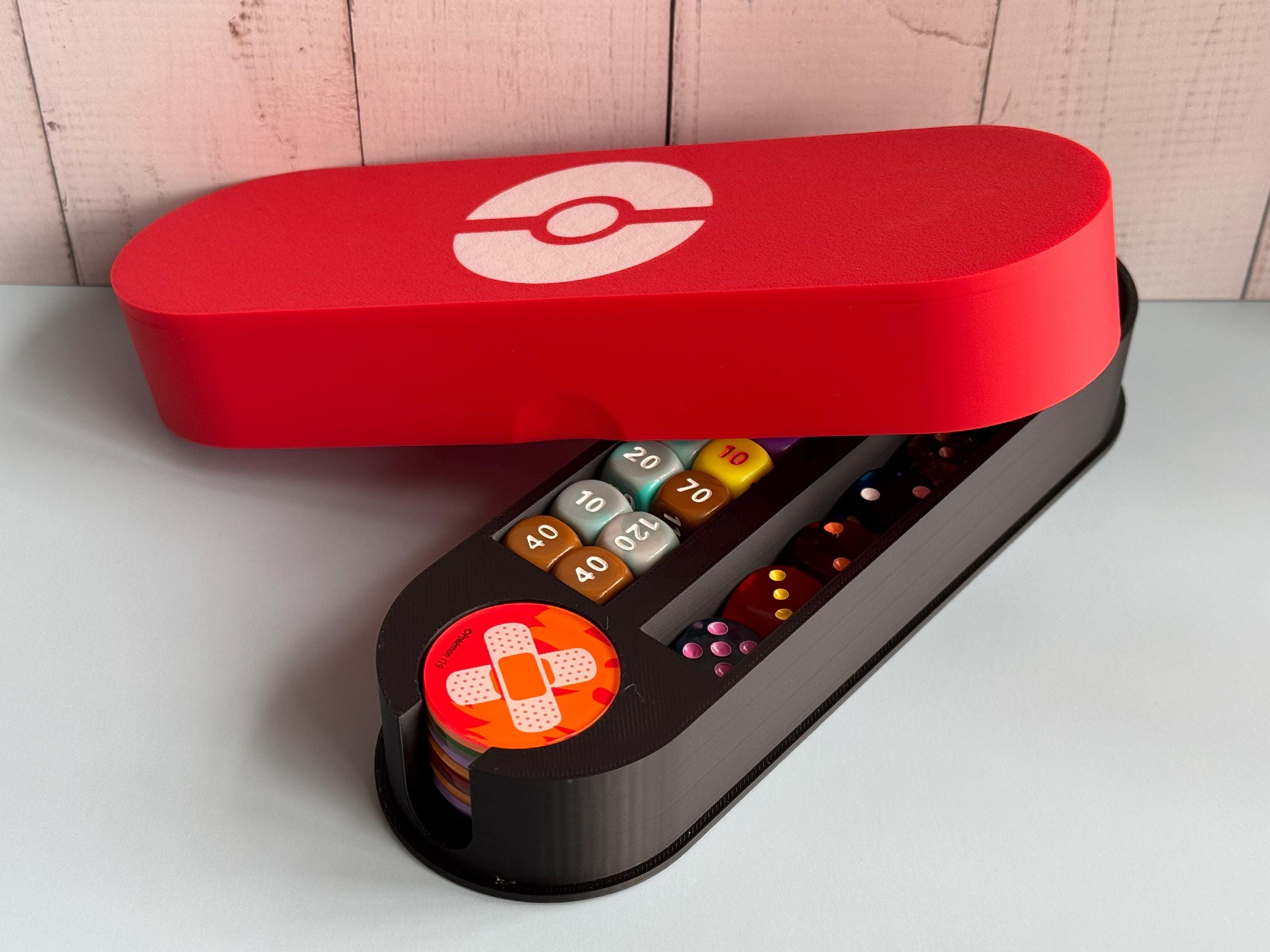 Pokemon TCG Accessory Box, Dice & Coin Organizer, 3D Printed