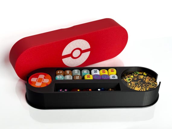 Pokemon TCG Accessory Box, Dice & Coin Organizer, 3D Printed