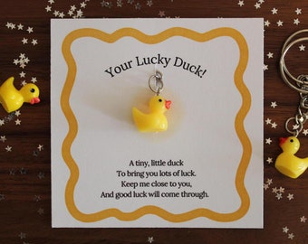 Your Lucky Duck! Yellow Duck Key Ring Gift For Friends Family Kids Spread Happiness and Kindness