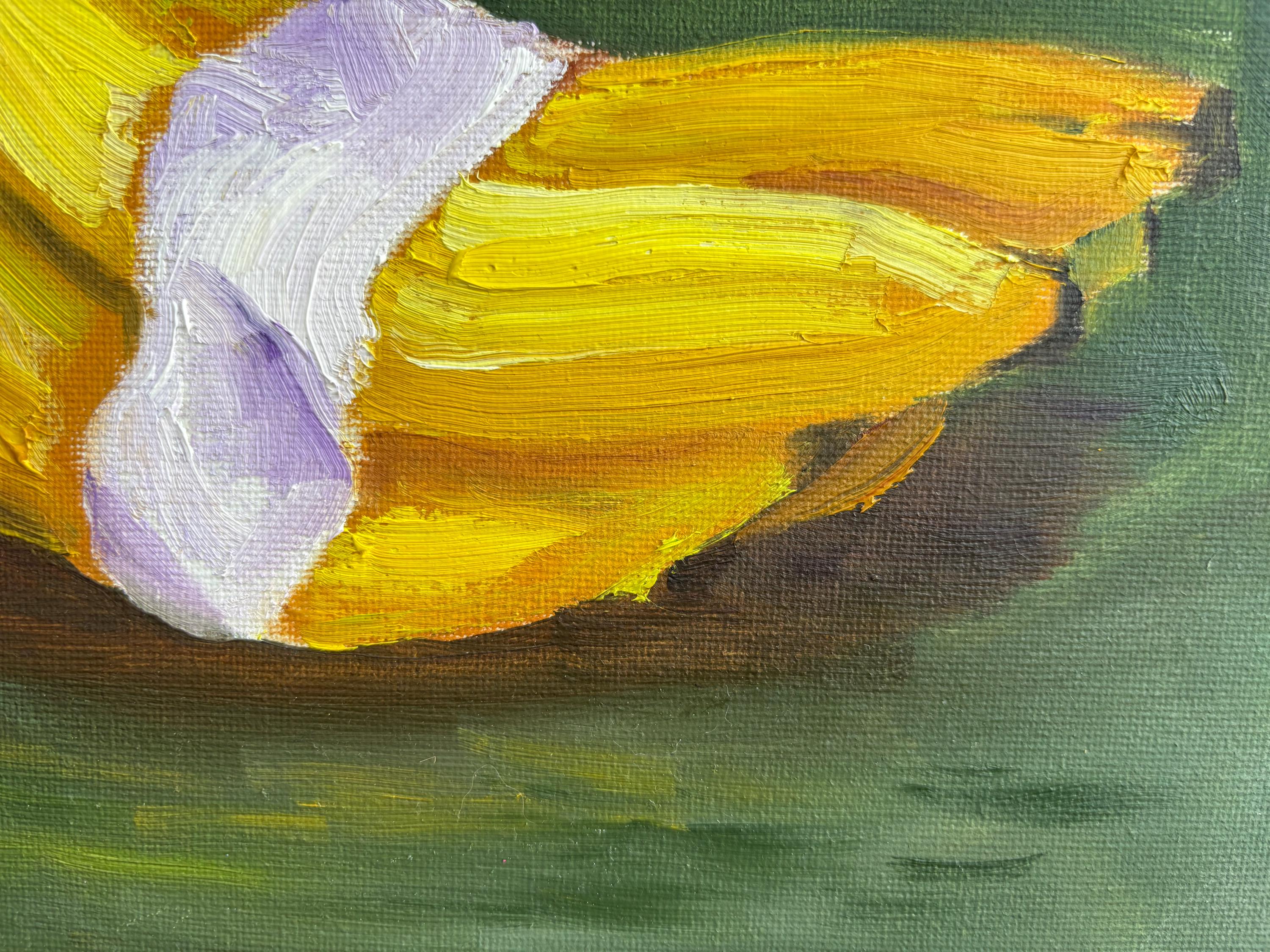 バナナの油絵 バナナのある静物画。オリジナル油絵、25 x 25 cm - Etsy 日本