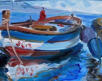 【F15号】good blue(FRANCOIS) oil painting F15号】good blue(FRANCOIS) oil painting Vintage Framed