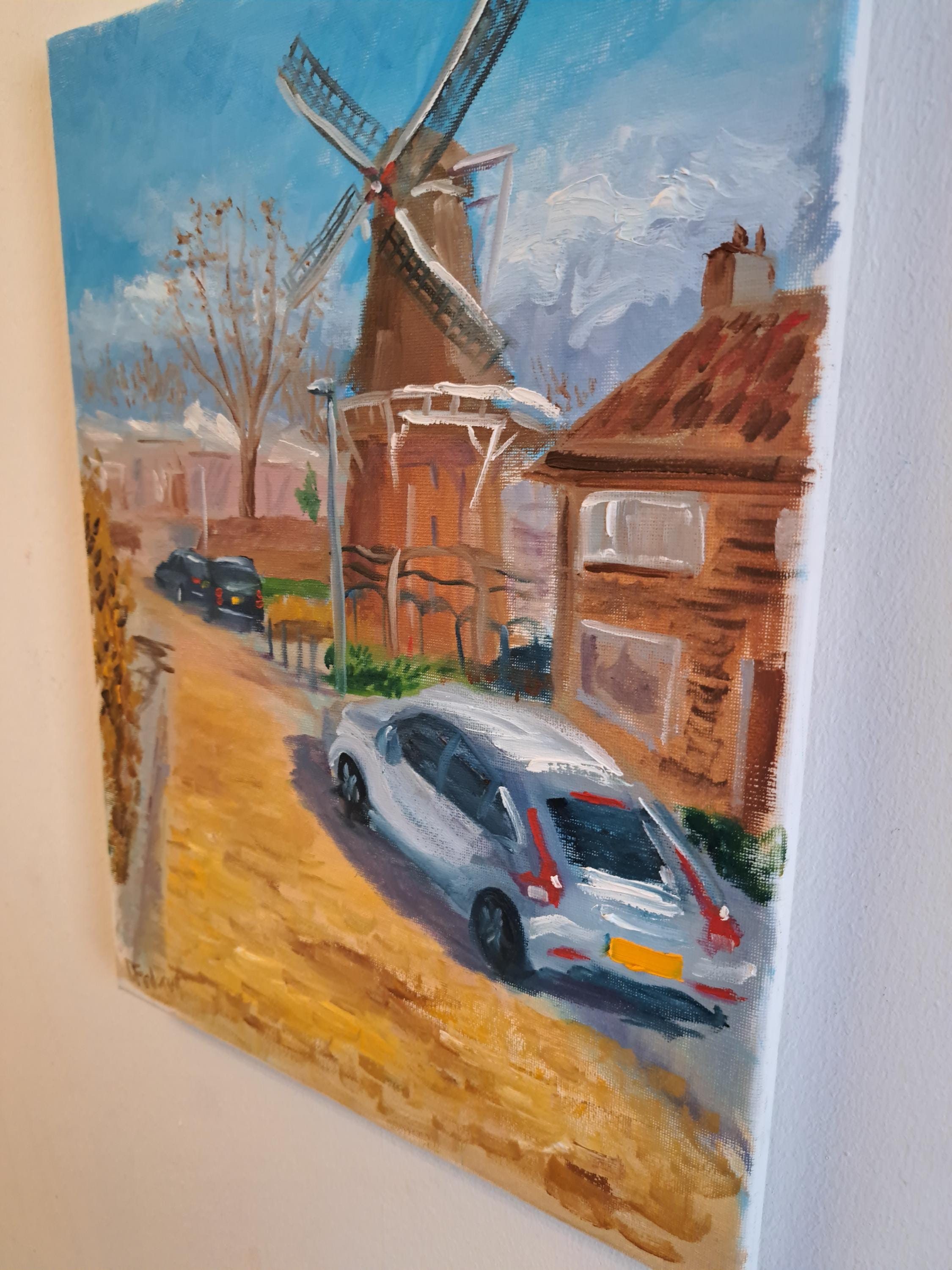 オランダの風車 オリジナル油絵 30 x 40 cm - Etsy 日本