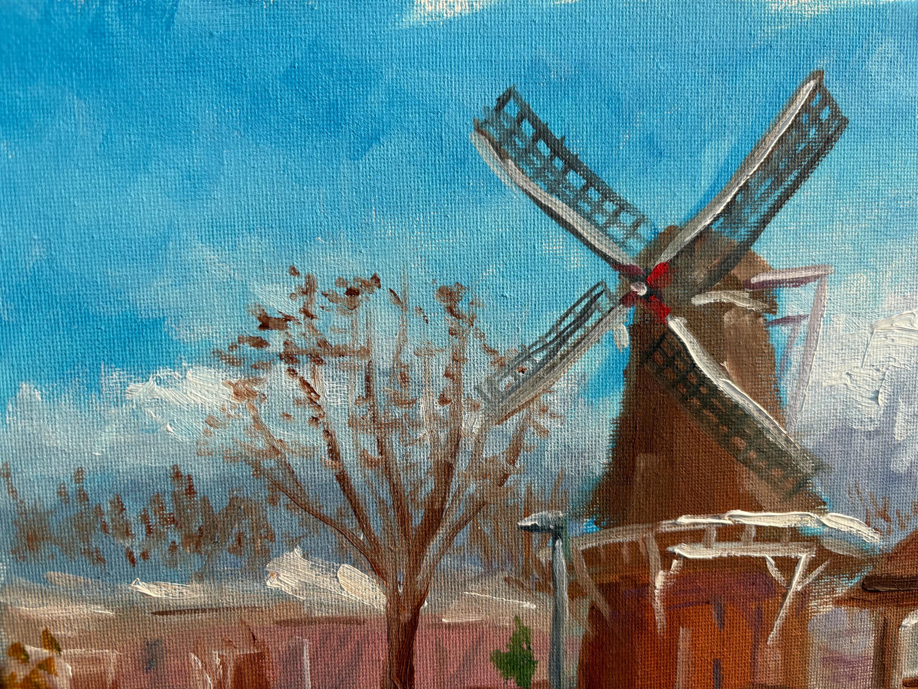 オランダの風車 オリジナル油絵 30 x 40 cm - Etsy 日本