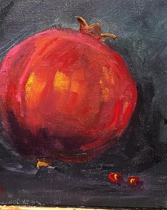 ざくろ アクリル画