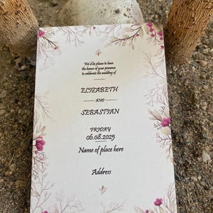 結婚式、婚約、特別な行事のための個人的な招待状