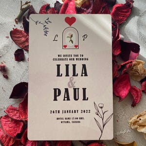 結婚式、婚約、特別な行事のための個人的な招待状