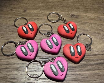 イエローハート＆スマイルチャームキーホルダー – バッグ、鍵