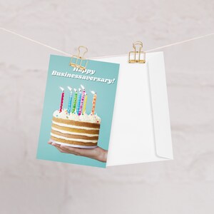 Wenskaart eigenaar kleine onderneming - Happy Businessaversary-wenskaart