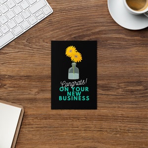 Felicitaciones por su nueva tarjeta de felicitación empresarial - Tarjeta de felicitación para emprendedores