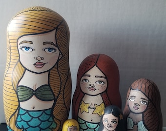 Mermaid Nesting Dolls