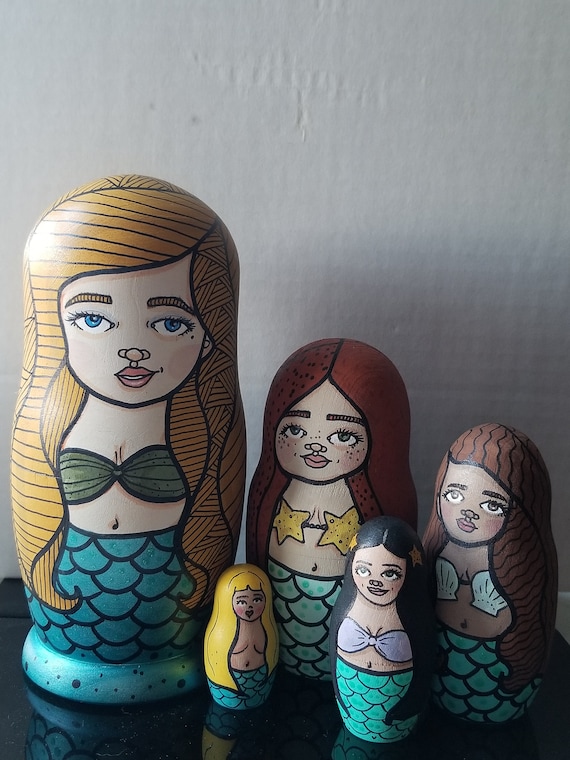 Mermaid Nesting Dolls | Etsy