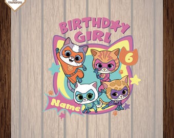 Personalized Custom SuperKitties Birthday Girl Ready To Press,