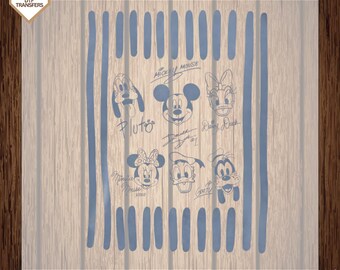 Striped Disney Cruise Ready To Press, Retro Disney Family Dtf Transfers, Custom Disneyland Group Direct To Film