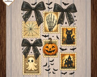 Vintage Halloween Ghost Ready To Press, Halloween Pumpkin Dtf Transfers, Cute Ghost Heat Press, Direct To Film, Ready For Ship
