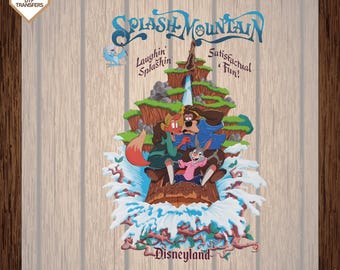 Vintage Disneyland Splash Mountain Ready To Press, Vintage Disney Dtf Transfers, Disney Group, Disneyland Trip Family Matching Outfits