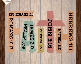 Faith Ready To Press, Christian Faith Quote Dtf Transfers, Religious Dtf, Jesus Dtf, Bible Verses, God Dtf