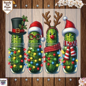 Christmas Pickles Ready To Press, Funny Christmas Dtf Transfers, Christmas Coquette Heat Press, Glitter Christmas Dtf