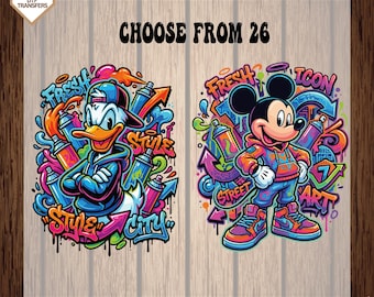 Disneyland Ready To Press, Disneyland Friens Dtf Transfers, Family Vacation Dtf, Cartoon Direct To Film