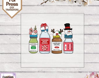 Medicine Chrismas Ready To Press, Christmas Tree Dtf Transfers, Tree Christmas Heat Press, Christmas Direct To Film,