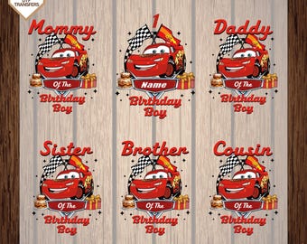 Birthday Boy Car Ready To Press,  Custom Fast One Birthday Dtf Transfer