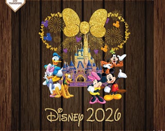 Custom Disney 2026 Ready To Press, Family Disney Trip 2026 Dtf Transfers, Disney 2026 Disney Vacation Heat Press, Disney Direct To Film