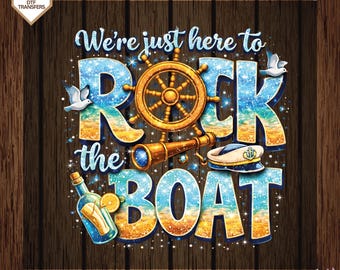 Rock the Boat Summer Cruise Life Ready To Press, Family Vacation 2026 Dtf Transfers