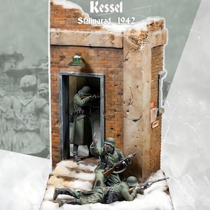 1/35 resin ww2 german soldiers urban fighting diaroma model kit set kessel