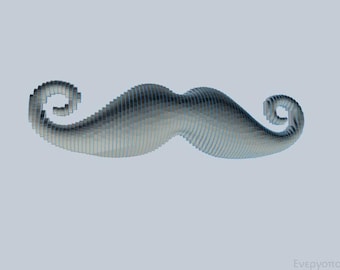Progetti CNC per decorazione murale parametrica a forma di baffi, file vettoriali per scultura ondulata (DXF SVG)