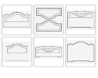 Pacchetto di file CNC per testiere del letto, design geometrici moderni (DXF SVG)