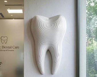 Modello 3D di parete dentale per fresatrice CNC - Decorazione dentale parametrica per pareti - File digitali STL, DXF ed EPS