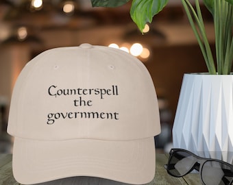 Counterspell the Government Embroidered Magic the Gathering Hat, MTG Fans Gift, Funny Gamer Cap, Vintage Baseball Hat, Funny Political Hat