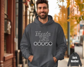 Magic Dad Unisex Heavy Blend Hoodie - Perfect Gift for Dads, Casual Comfort, Magic the Gathering, Birthday Present, Playful Style