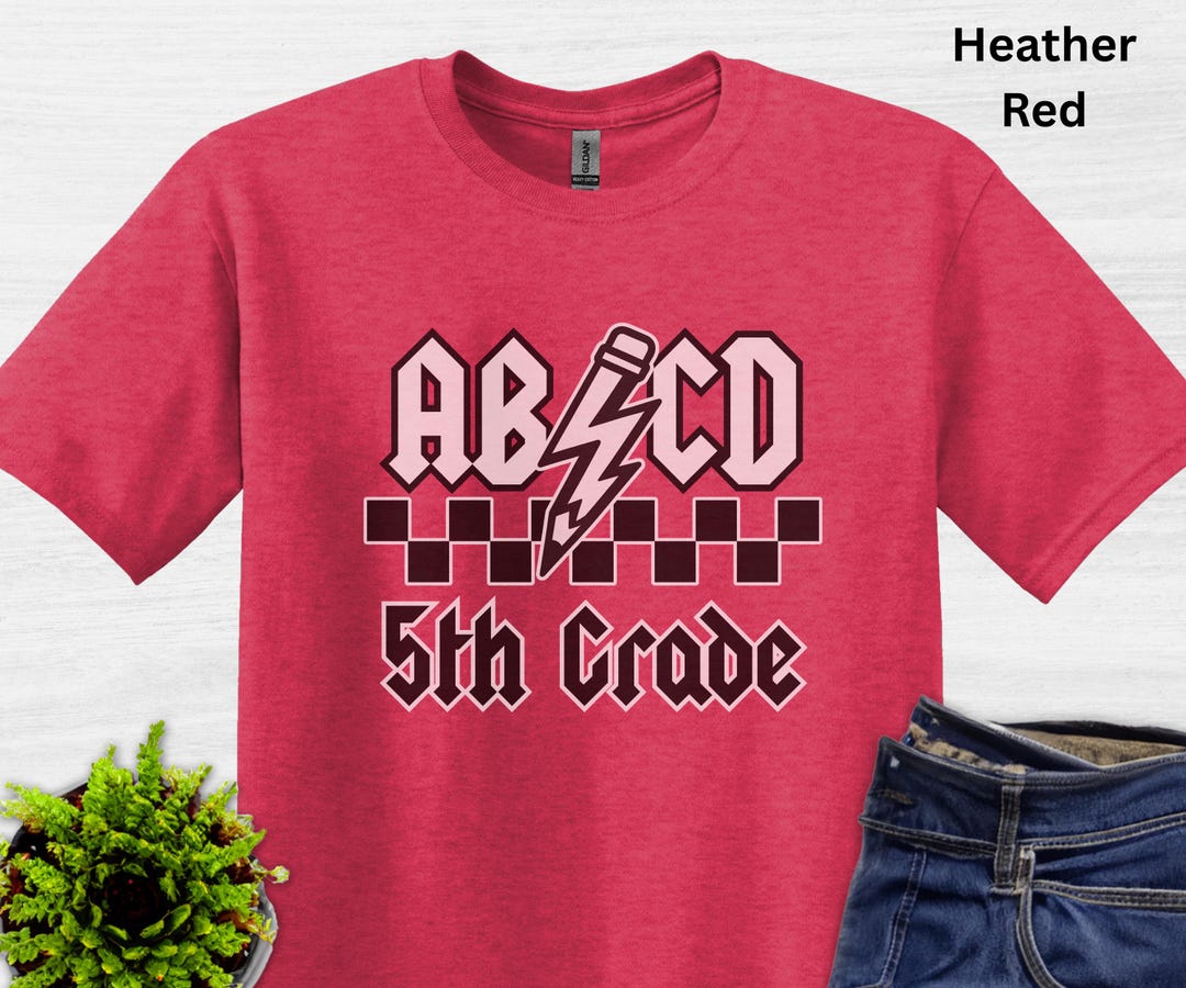 5th Grade Team Teacher ABCD Design Unisex T-shirt, Back to School Tee ...